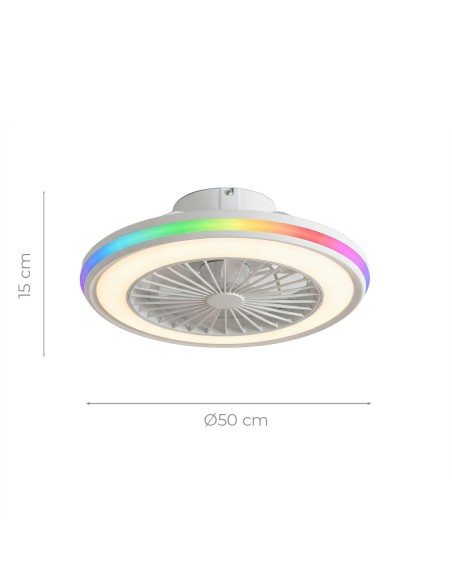Ventilateur plafond LED RGB Nexory InnovaGoods – Design, silence & 6 vitesses