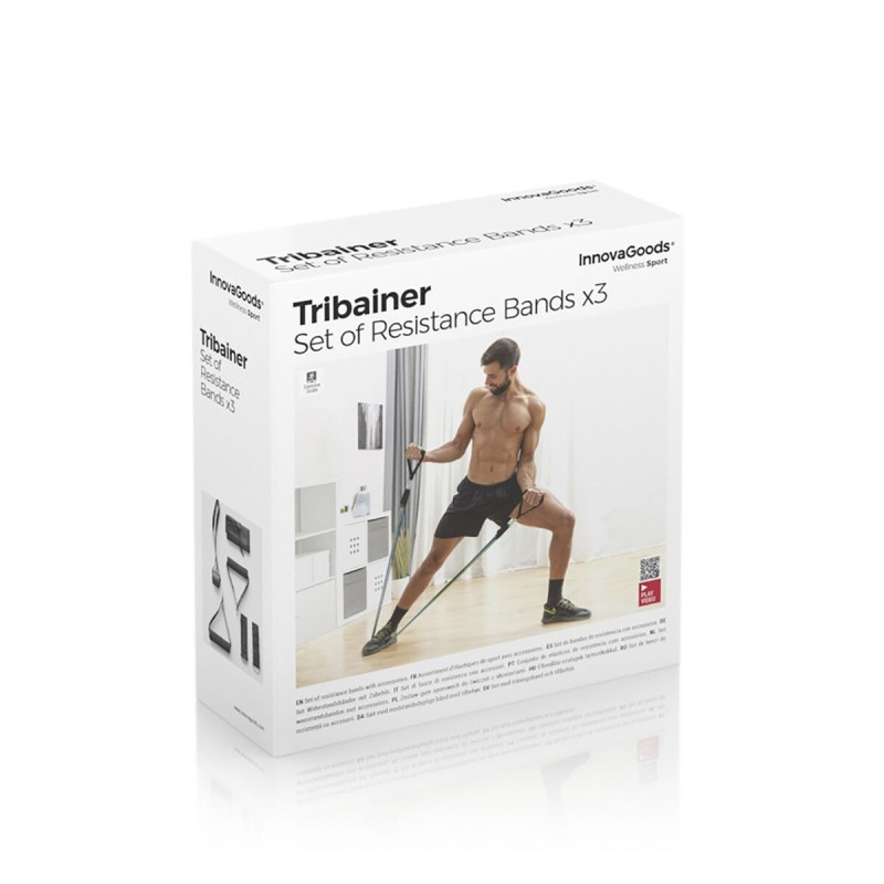 Set Bandes de Résistance Tribainer InnovaGoods 3 U – Entraînement Polyvalent