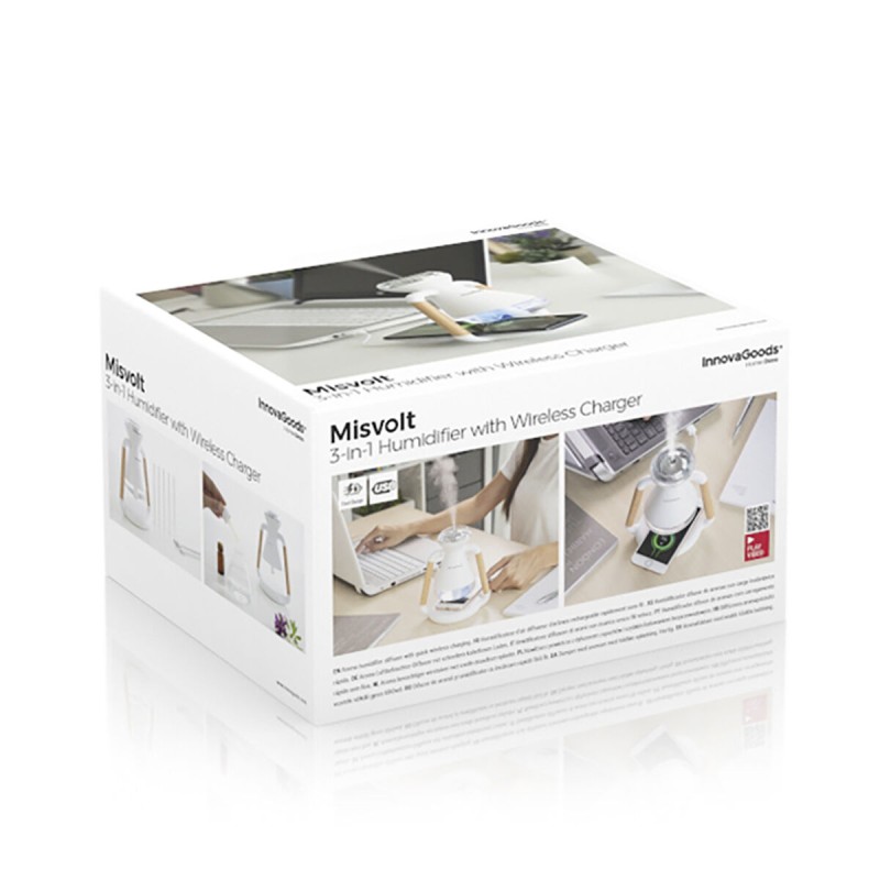 Humidificateur diffuseur Misvolt 3‑en‑1 – Ambiance apaisante