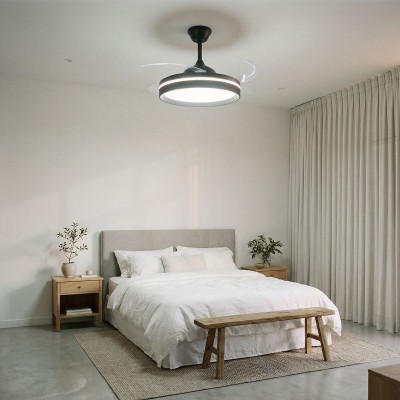 Ventilateur plafond LED rétractable InnovaGoods – Silence, lumière & 6 vitesses 2