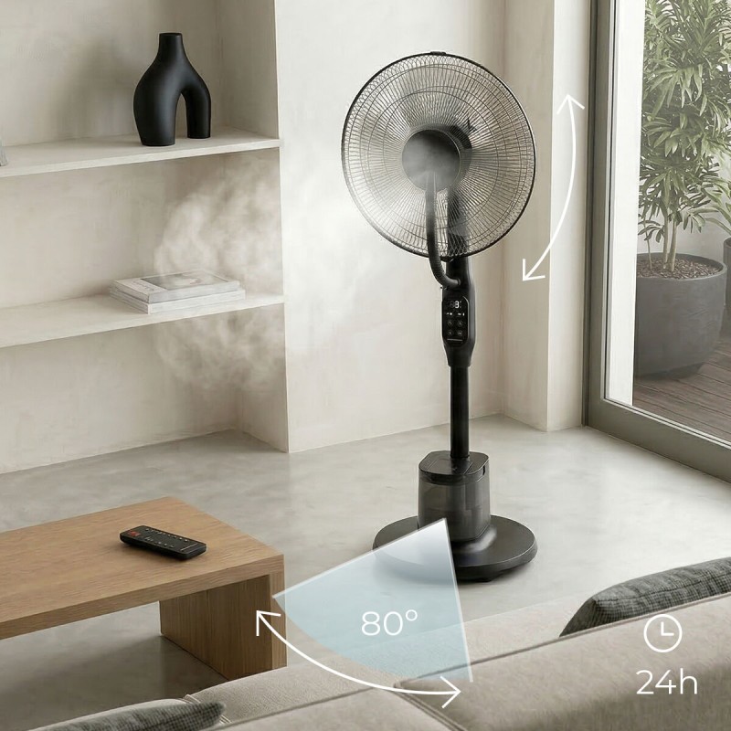 Ventilateur brumisateur Sprair InnovaGoods – Fraîcheur puissante et silencieuse