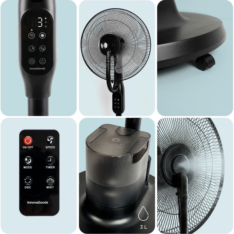 Ventilateur brumisateur Sprair InnovaGoods – Fraîcheur puissante et silencieuse