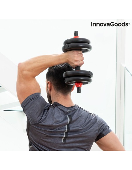 Ensemble de Poids Réglables 6 en 1 avec Guide d’Exercices Sixfit InnovaGoods   Fer (Reconditionné B)