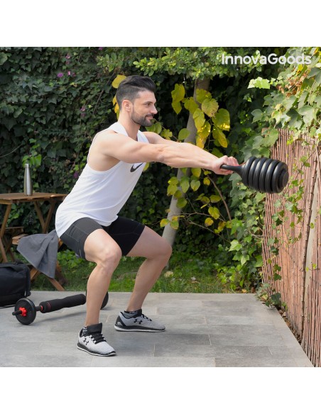 Ensemble de Poids Réglables 6 en 1 avec Guide d’Exercices Sixfit InnovaGoods   Fer (Reconditionné B)