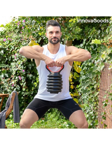Ensemble de Poids Réglables 6 en 1 avec Guide d’Exercices Sixfit InnovaGoods   Fer (Reconditionné B)