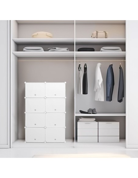 Rangement modulaire chaussures blanc – Organisation flexible
