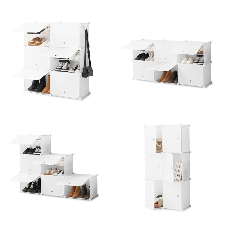 Rangement modulaire chaussures blanc – Organisation flexible