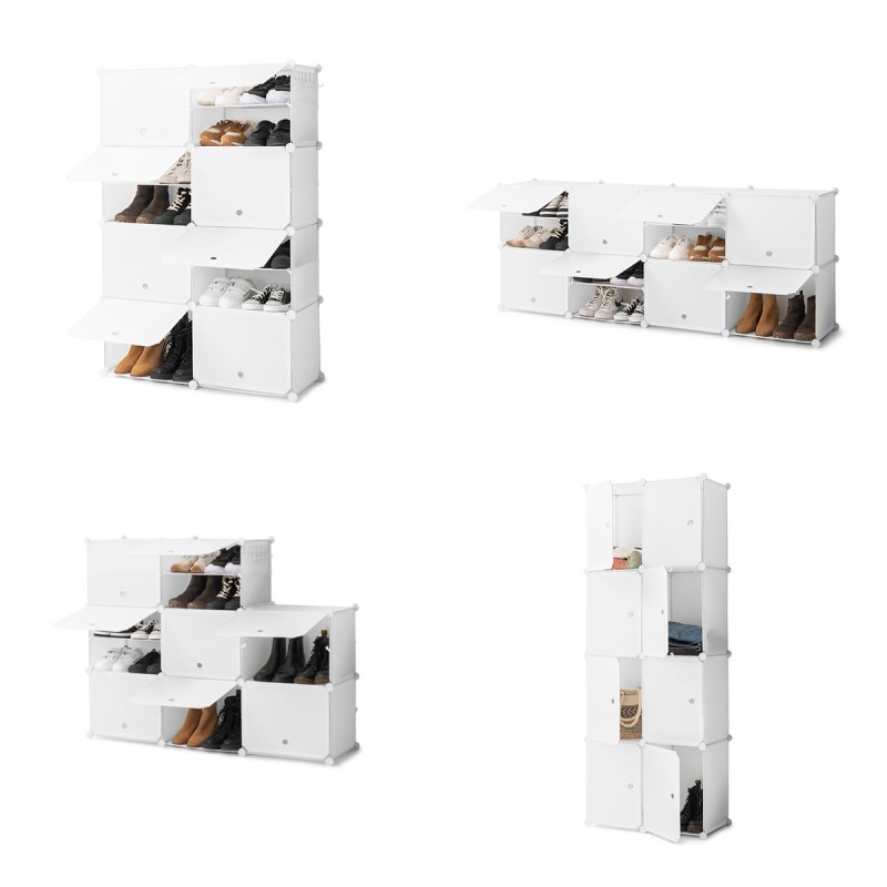 Rangement modulaire chaussures blanc – Organisation flexible