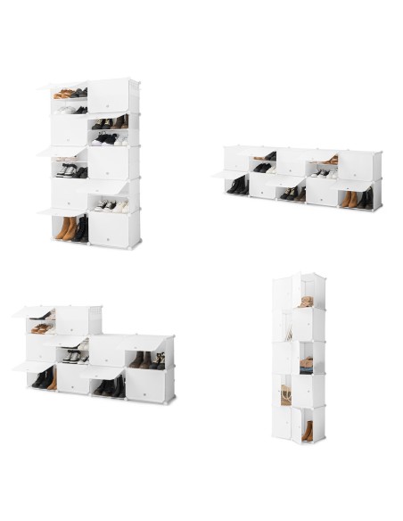 Rangement modulaire chaussures blanc – Organisation flexible
