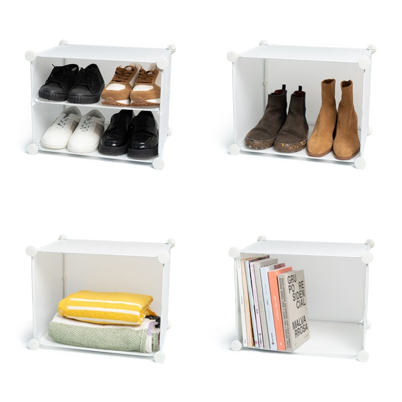 Rangement modulaire chaussures blanc – Organisation flexible