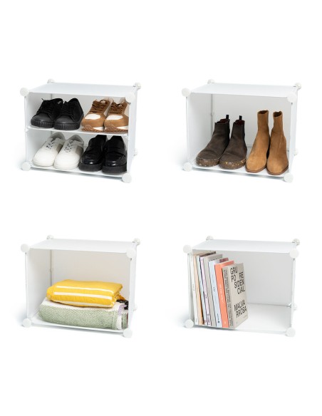 Rangement modulaire chaussures blanc – Organisation flexible