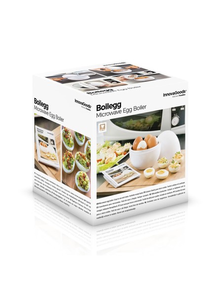 Cuiseur à Oeufs pour Micro-ondes avec Livre de Recettes Boilegg InnovaGoods