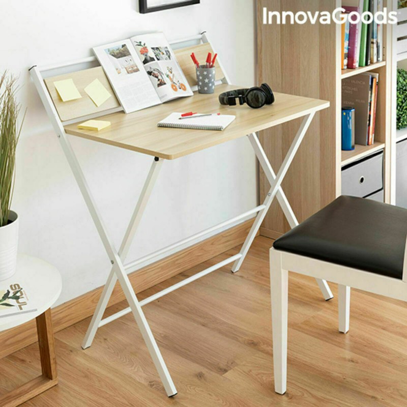 Bureau Pliable avec Étagère InnovaGoods Tablezy Bois (Reconditionné B)