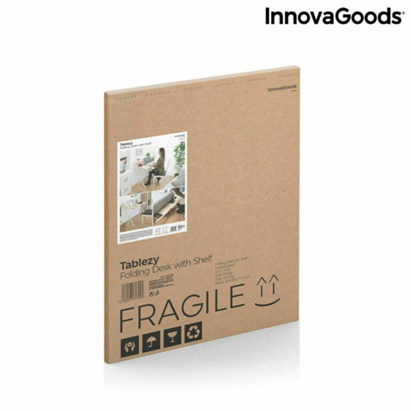 Bureau Pliable avec Étagère InnovaGoods Tablezy Bois (Reconditionné B)