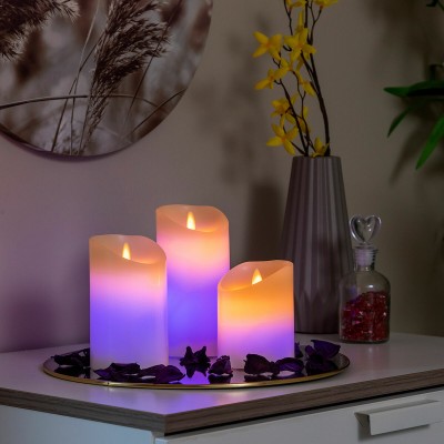 Bougies LED Multicolores Effet Flamme avec Télécommande Lendles InnovaGoods Blanc 3 Unités (Reconditionné A) 2