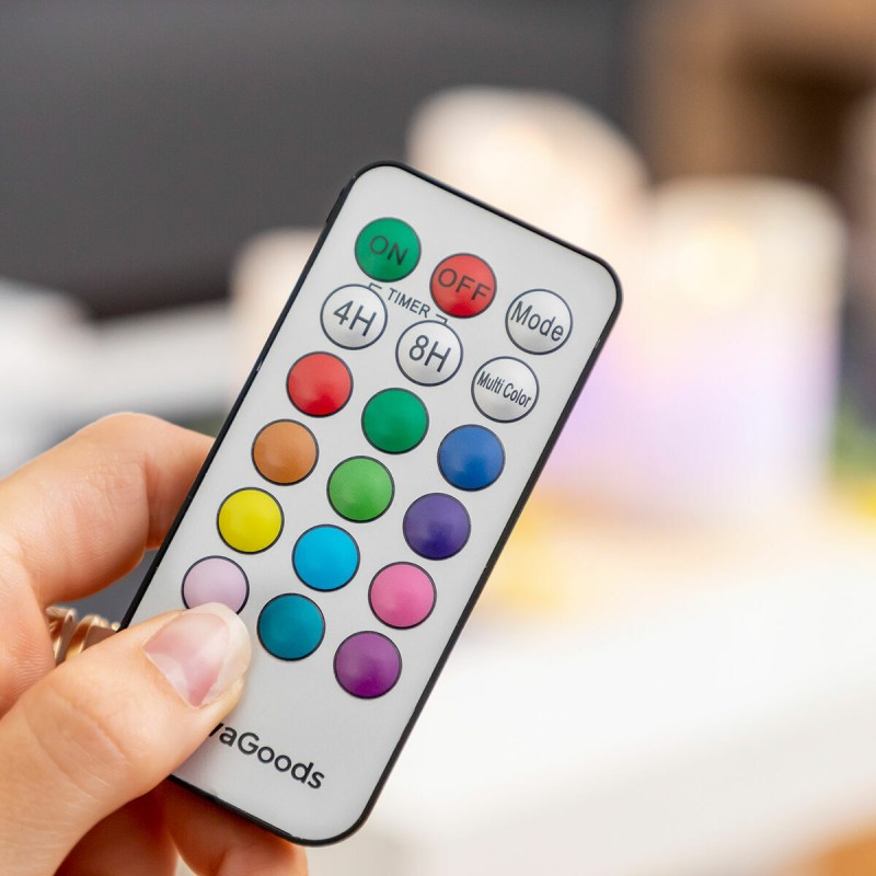 Bougies LED Multicolores Effet Flamme avec Télécommande Lendles InnovaGoods Blanc 3 Unités (Reconditionné A)