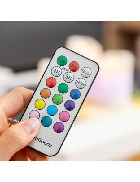 Bougies LED Multicolores Effet Flamme avec Télécommande Lendles InnovaGoods Blanc 3 Unités (Reconditionné A)