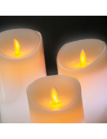 Bougies LED Multicolores Effet Flamme avec Télécommande Lendles InnovaGoods Blanc 3 Unités (Reconditionné A)