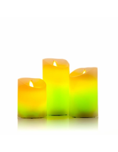 Bougies LED Multicolores Effet Flamme avec Télécommande Lendles InnovaGoods Blanc 3 Unités (Reconditionné A)