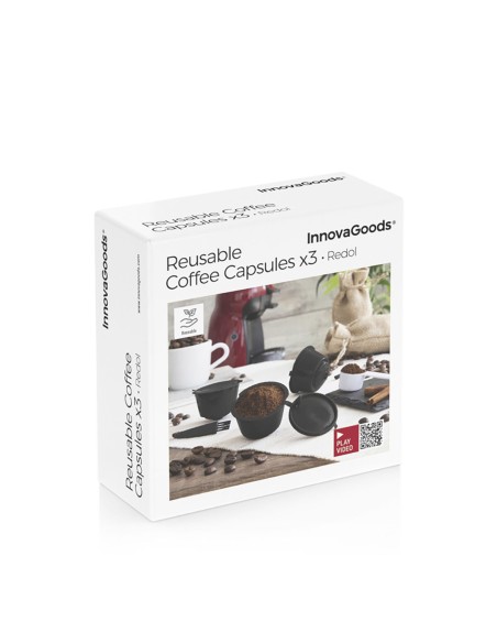 Jeu de 3 Capsules à Café Réutilisables Redol InnovaGoods