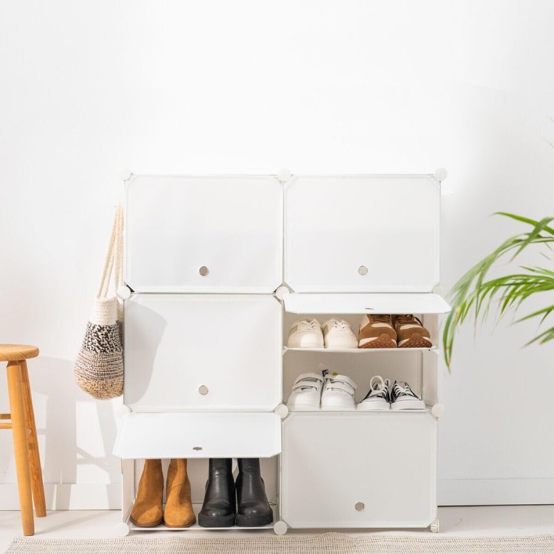 Rangement Modulaire Portable pour Chaussures InnovaGoods Blanc (Reconditionné A)