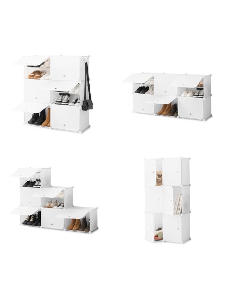 Rangement Modulaire Portable pour Chaussures InnovaGoods Blanc (Reconditionné A)