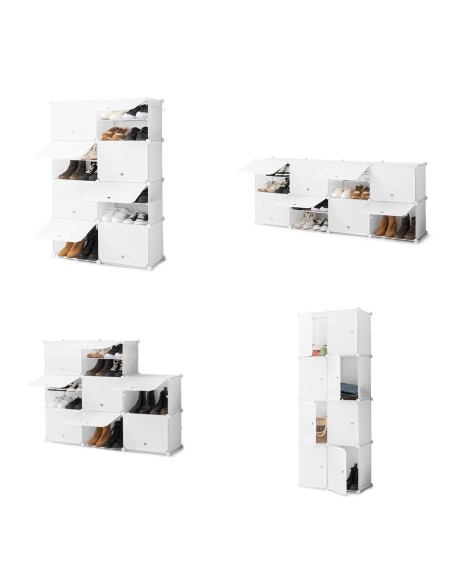 Rangement Modulaire Portable pour Chaussures InnovaGoods Blanc (Reconditionné A)
