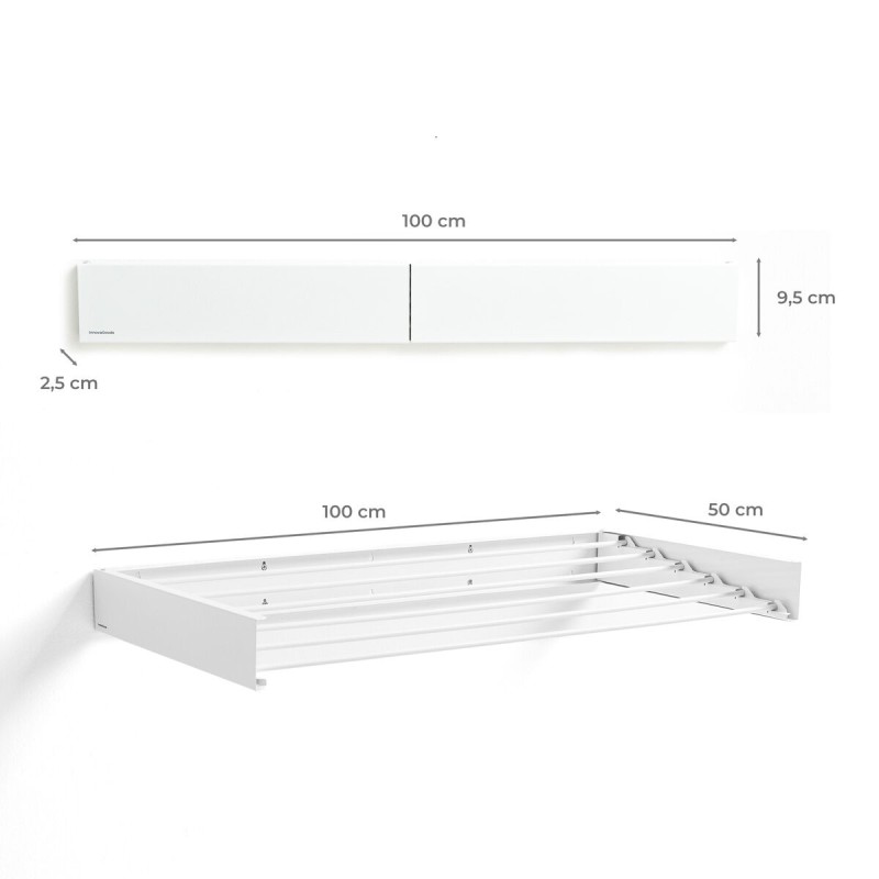 Étendoir mural Dryva 100 – Pliable et gain de place