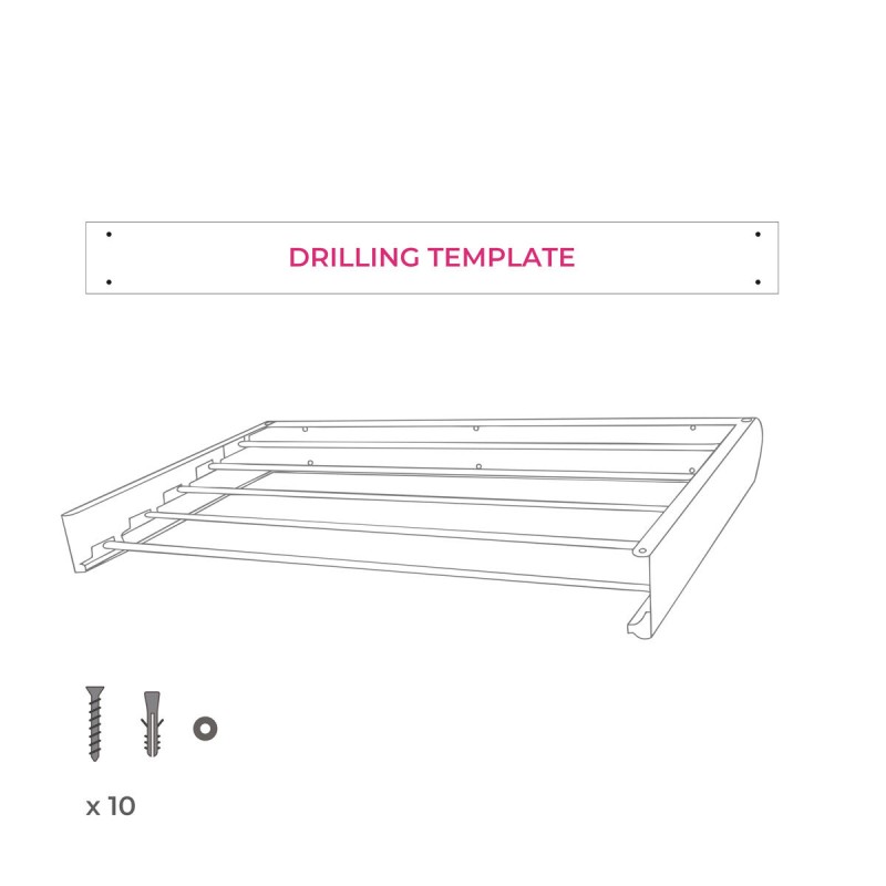 Étendoir mural Dryva 100 – Pliable et gain de place