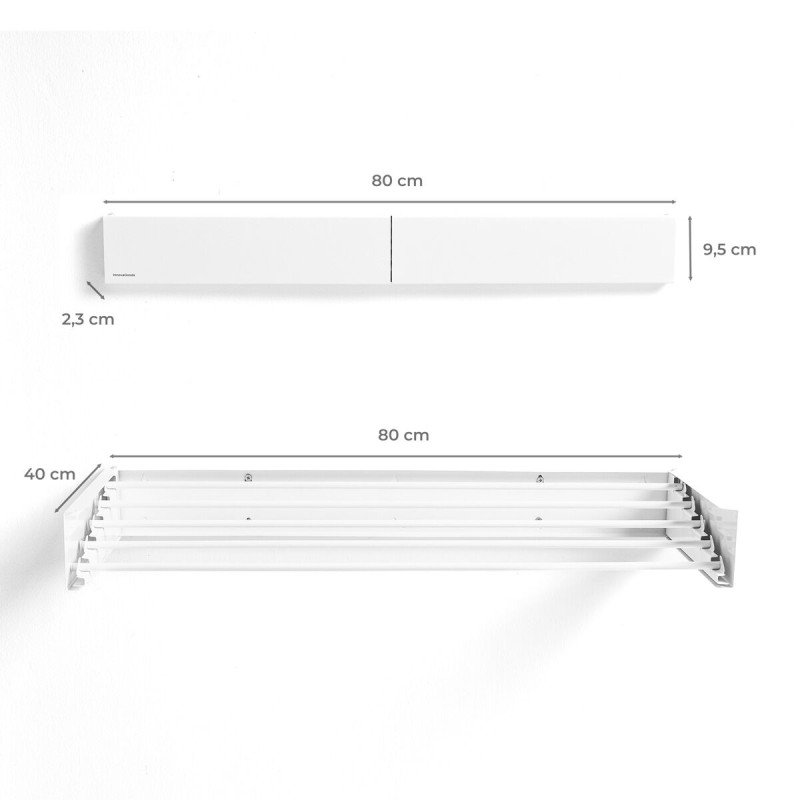 Étendoir mural Dryva 80 – Compact et résistant