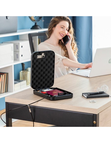 Coffre‑fort portable Prisaven avec câble – Sécurisé et compact