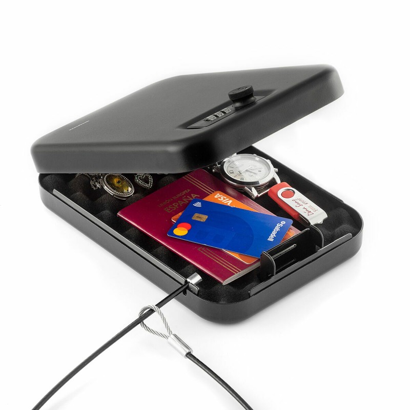 Coffre‑fort portable Prisaven avec câble – Sécurisé et compact