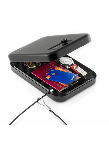 Coffre‑fort portable Prisaven avec câble – Sécurisé et compact