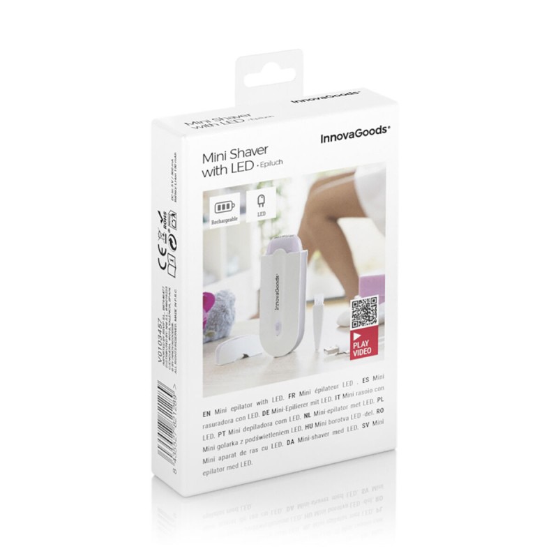Mini‑rasoir rechargeable LED Epiluch – Retouches rapides