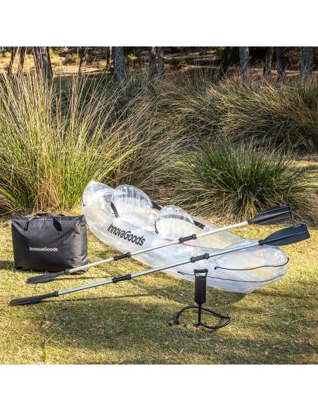 Kayak Gonflable Transparent avec Accessoires Paros InnovaGoods 312 cm 2 places