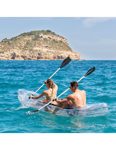 Kayak Gonflable Transparent avec Accessoires Paros InnovaGoods 312 cm 2 places