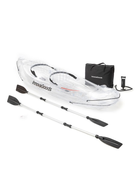 Kayak Gonflable Transparent avec Accessoires Paros InnovaGoods 312 cm 2 places