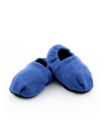 Chaussons chauffants micro‑ondes bleus – Réchauffage et détente