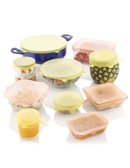 Couvercles réutilisables Lilyd (set 10) – Réglables et étanches