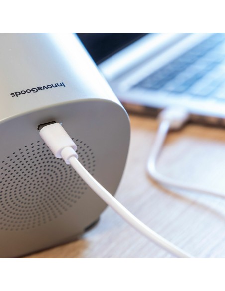 Haut‑parleur chargeur sans‑fil LED Souwis – Son et recharge Qi