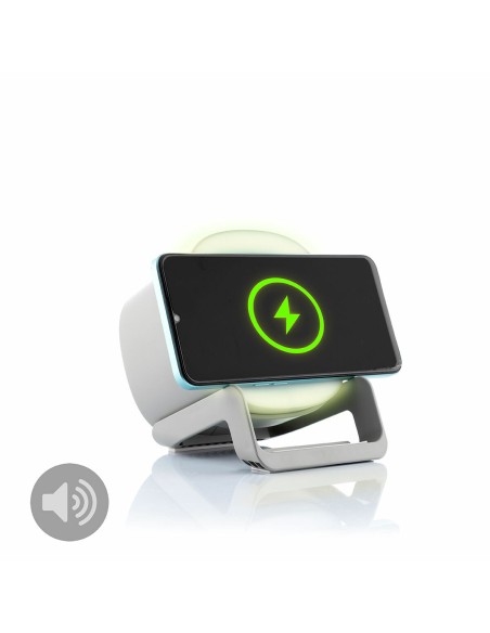 Haut‑parleur chargeur sans‑fil LED Souwis – Son et recharge Qi