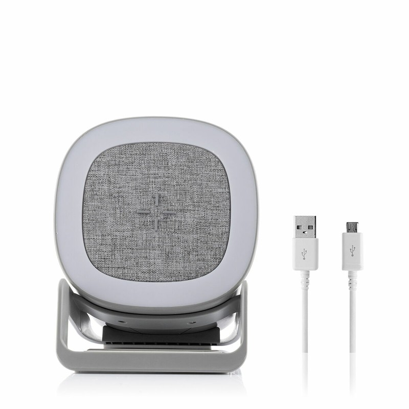 Haut‑parleur chargeur sans‑fil LED Souwis – Son et recharge Qi