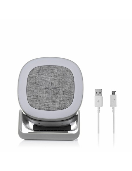 Haut‑parleur chargeur sans‑fil LED Souwis – Son et recharge Qi