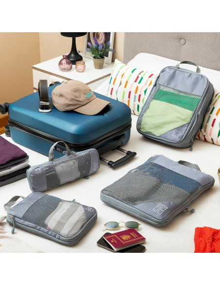 Sacs de rangement à compression Compakube (4 pièces) – Gain de place