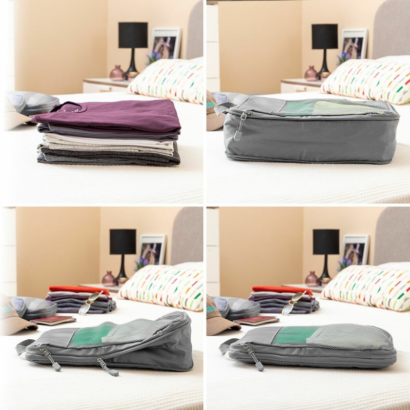 Sacs de rangement à compression Compakube (4 pièces) – Gain de place