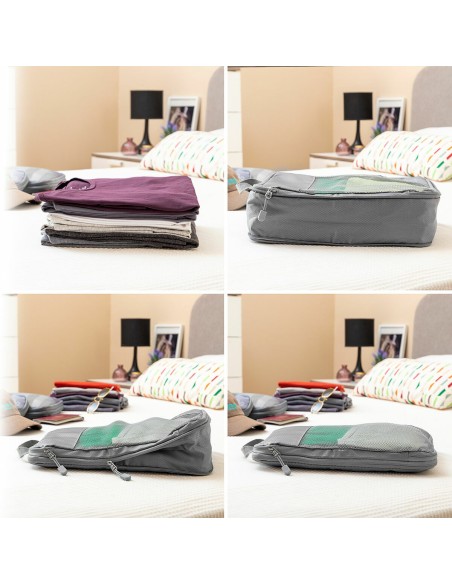Sacs de rangement à compression Compakube (4 pièces) – Gain de place