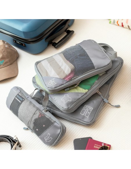 Sacs de rangement à compression Compakube (4 pièces) – Gain de place