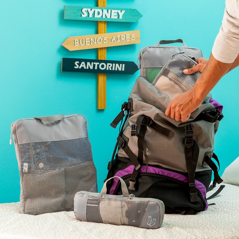 Sacs de rangement à compression Compakube (4 pièces) – Gain de place