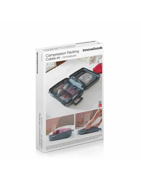 Sacs de rangement à compression Compakube (4 pièces) – Gain de place