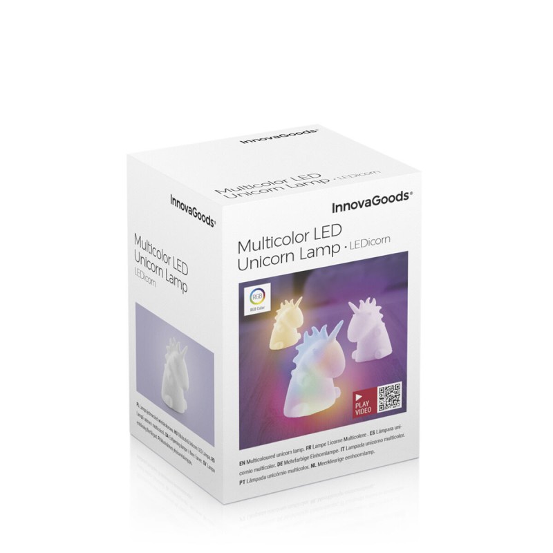 Lampe LED multicolore licorne – Ambiance féerique
